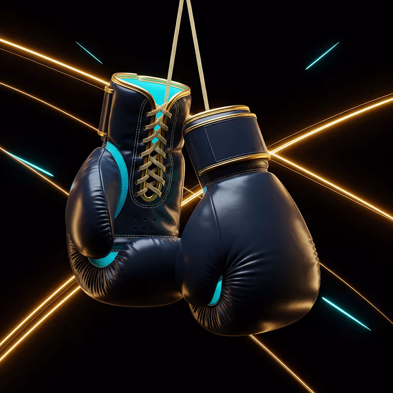 Rainbet Casino featuring a poker table stacked with chips and cards in a modern high-rise lounge overlooking the city skyline.